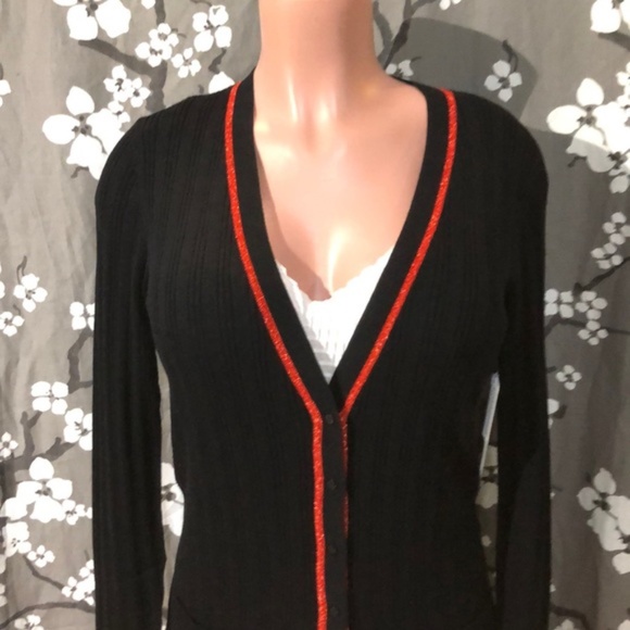 NWT JUICY COUTURE Black Duster Sweater Coat Jacket - Picture 4 of 8